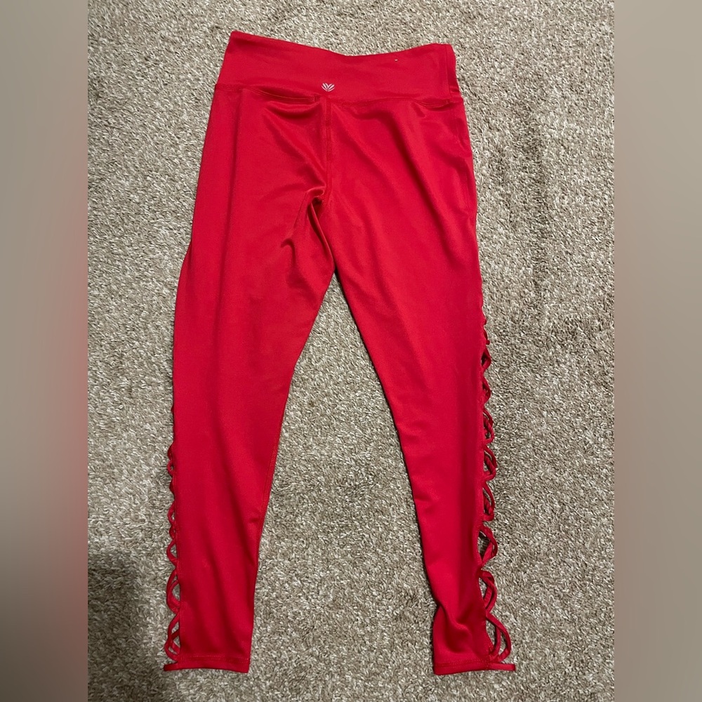 Forever 21 Red Skinny Leggings